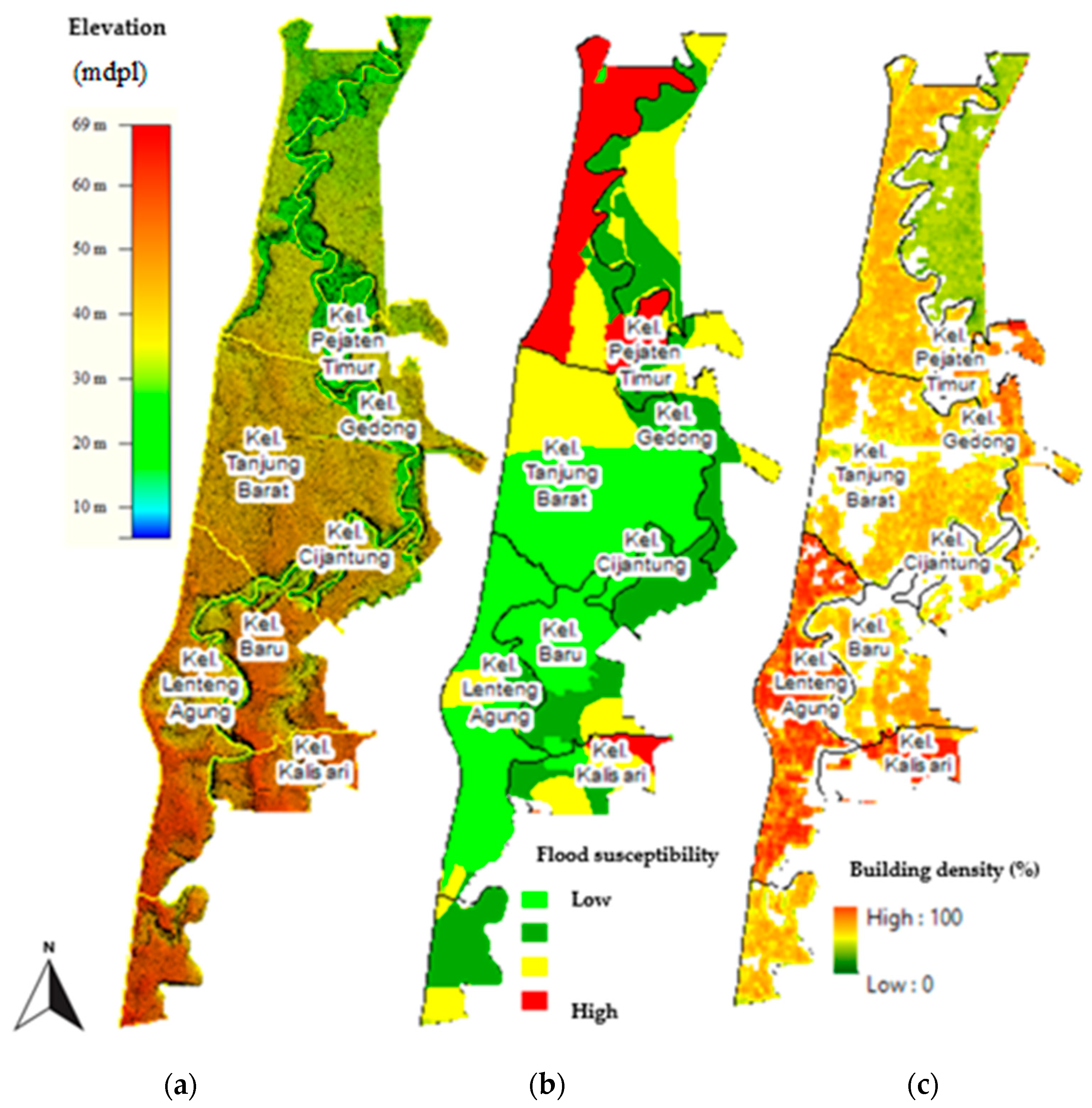 A Methodological Exploration: Understanding Building Density and Flood Susceptibility in Urban Areas
